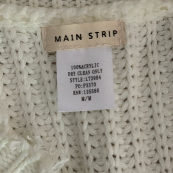 White/Cream Off Shoulder Sweater - Picture 4 of 4